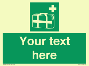 SH7211: Custom sign safe condition Medical grab bag