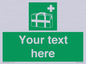 SH7211: Custom sign safe condition Medical grab bag