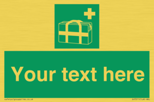 SH7211: Custom sign safe condition Medical grab bag