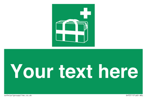 SH7211: Custom sign safe condition Medical grab bag