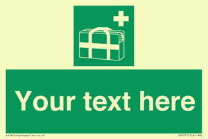 SH7211: Custom sign safe condition Medical grab bag