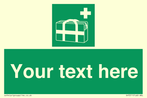 SH7211: Custom sign safe condition Medical grab bag