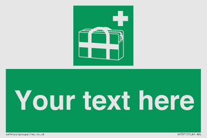 SH7211: Custom sign safe condition Medical grab bag