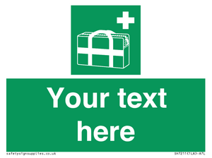 SH7211: Custom sign safe condition Medical grab bag