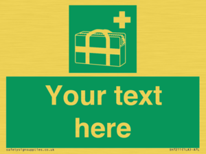 SH7211: Custom sign safe condition Medical grab bag