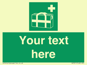 SH7211: Custom sign safe condition Medical grab bag