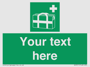 SH7211: Custom sign safe condition Medical grab bag