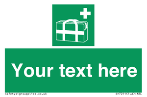 SH7211: Custom sign safe condition Medical grab bag