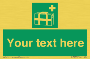 SH7211: Custom sign safe condition Medical grab bag