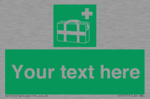 SH7211: Custom sign safe condition Medical grab bag