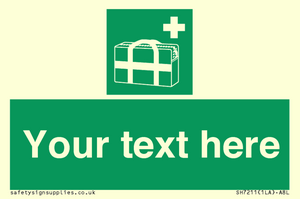 SH7211: Custom sign safe condition Medical grab bag
