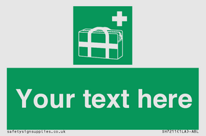SH7211: Custom sign safe condition Medical grab bag