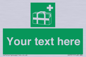 SH7211: Custom sign safe condition Medical grab bag