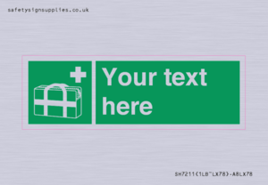 SH7211: Custom sign safe condition Medical grab bag