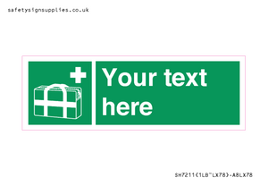 SH7211: Custom sign safe condition Medical grab bag