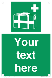 SH7211: Custom sign safe condition Medical grab bag
