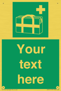 SH7211: Custom sign safe condition Medical grab bag