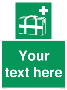 SH7211: Custom sign safe condition Medical grab bag