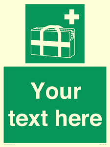 SH7211: Custom sign safe condition Medical grab bag