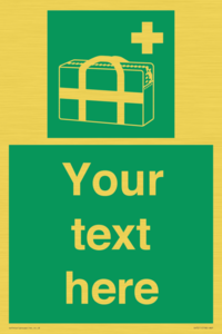 SH7211: Custom sign safe condition Medical grab bag