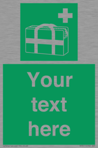 SH7211: Custom sign safe condition Medical grab bag