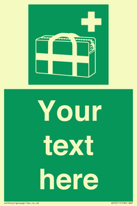 SH7211: Custom sign safe condition Medical grab bag