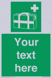 SH7211: Custom sign safe condition Medical grab bag