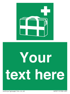 SH7211: Custom sign safe condition Medical grab bag