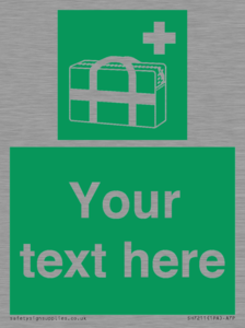 SH7211: Custom sign safe condition Medical grab bag