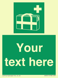 SH7211: Custom sign safe condition Medical grab bag
