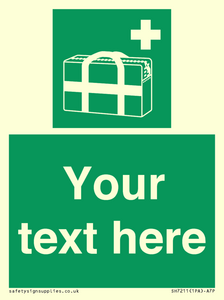 SH7211: Custom sign safe condition Medical grab bag