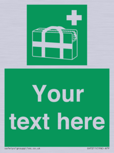 SH7211: Custom sign safe condition Medical grab bag