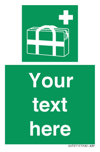 SH7211: Custom sign safe condition Medical grab bag