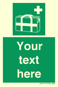 SH7211: Custom sign safe condition Medical grab bag