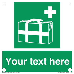 SH7211: Custom sign safe condition Medical grab bag