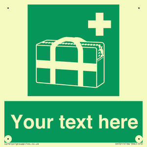 SH7211: Custom sign safe condition Medical grab bag