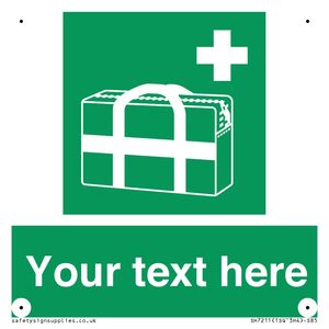 SH7211: Custom sign safe condition Medical grab bag