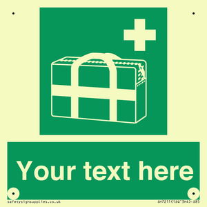 SH7211: Custom sign safe condition Medical grab bag