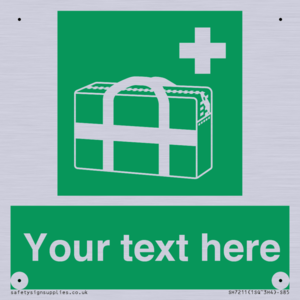 SH7211: Custom sign safe condition Medical grab bag