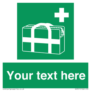 SH7211: Custom sign safe condition Medical grab bag