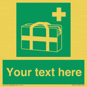 SH7211: Custom sign safe condition Medical grab bag