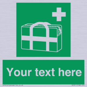 SH7211: Custom sign safe condition Medical grab bag