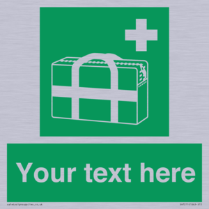 SH7211: Custom sign safe condition Medical grab bag