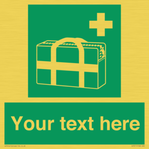 SH7211: Custom sign safe condition Medical grab bag