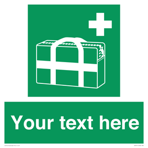 SH7211: Custom sign safe condition Medical grab bag