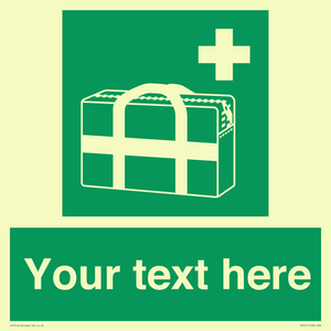 SH7211: Custom sign safe condition Medical grab bag