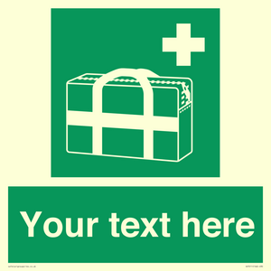 SH7211: Custom sign safe condition Medical grab bag
