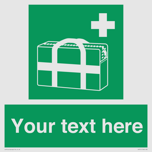 SH7211: Custom sign safe condition Medical grab bag