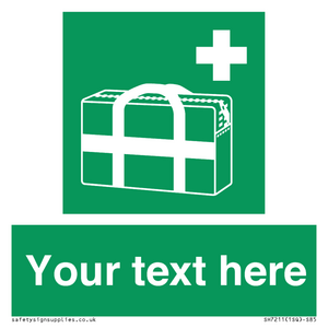 SH7211: Custom sign safe condition Medical grab bag