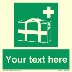 SH7211: Custom sign safe condition Medical grab bag